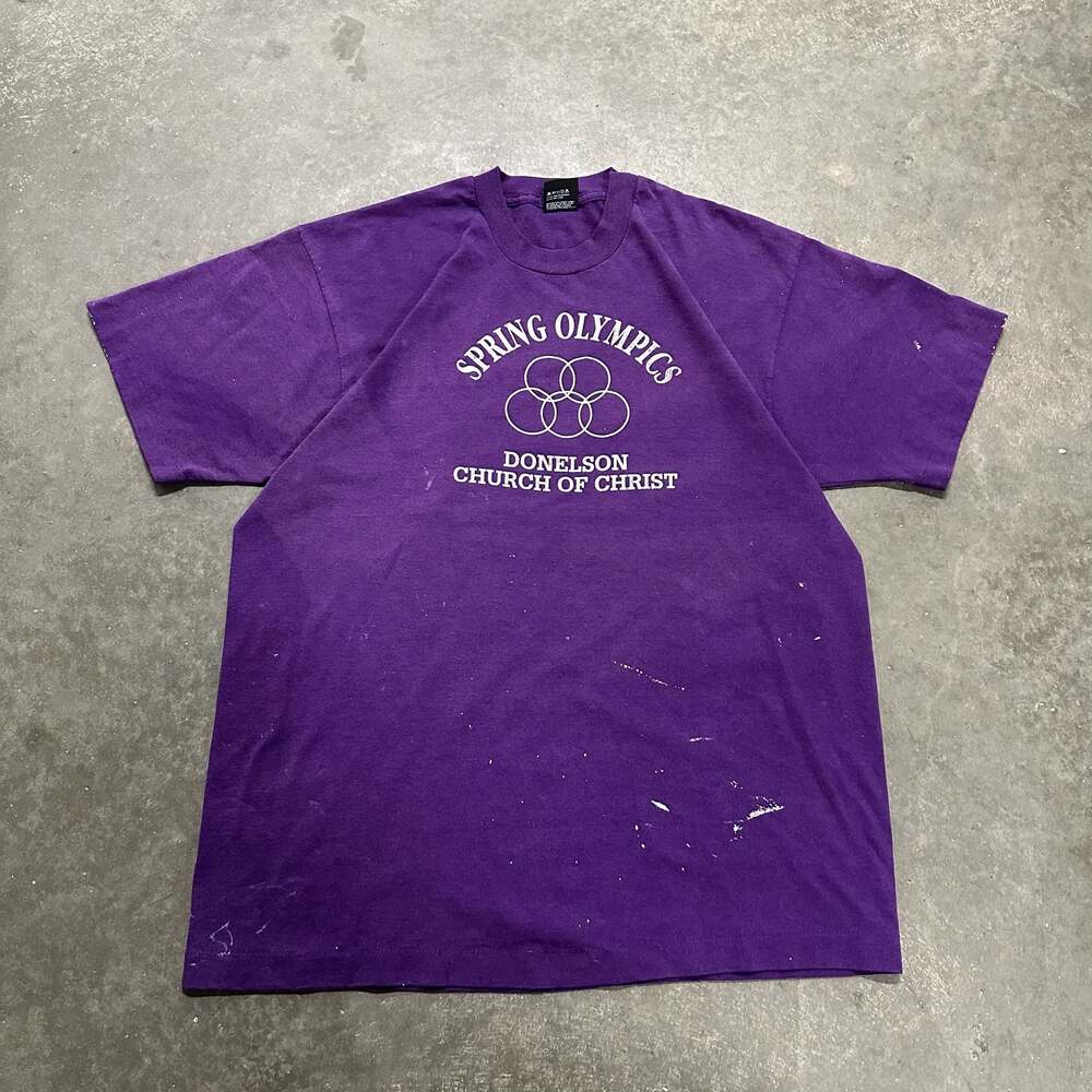 True Vintage 80s Screen Stars Best Spring Olympics Donelson T-Shirt XL